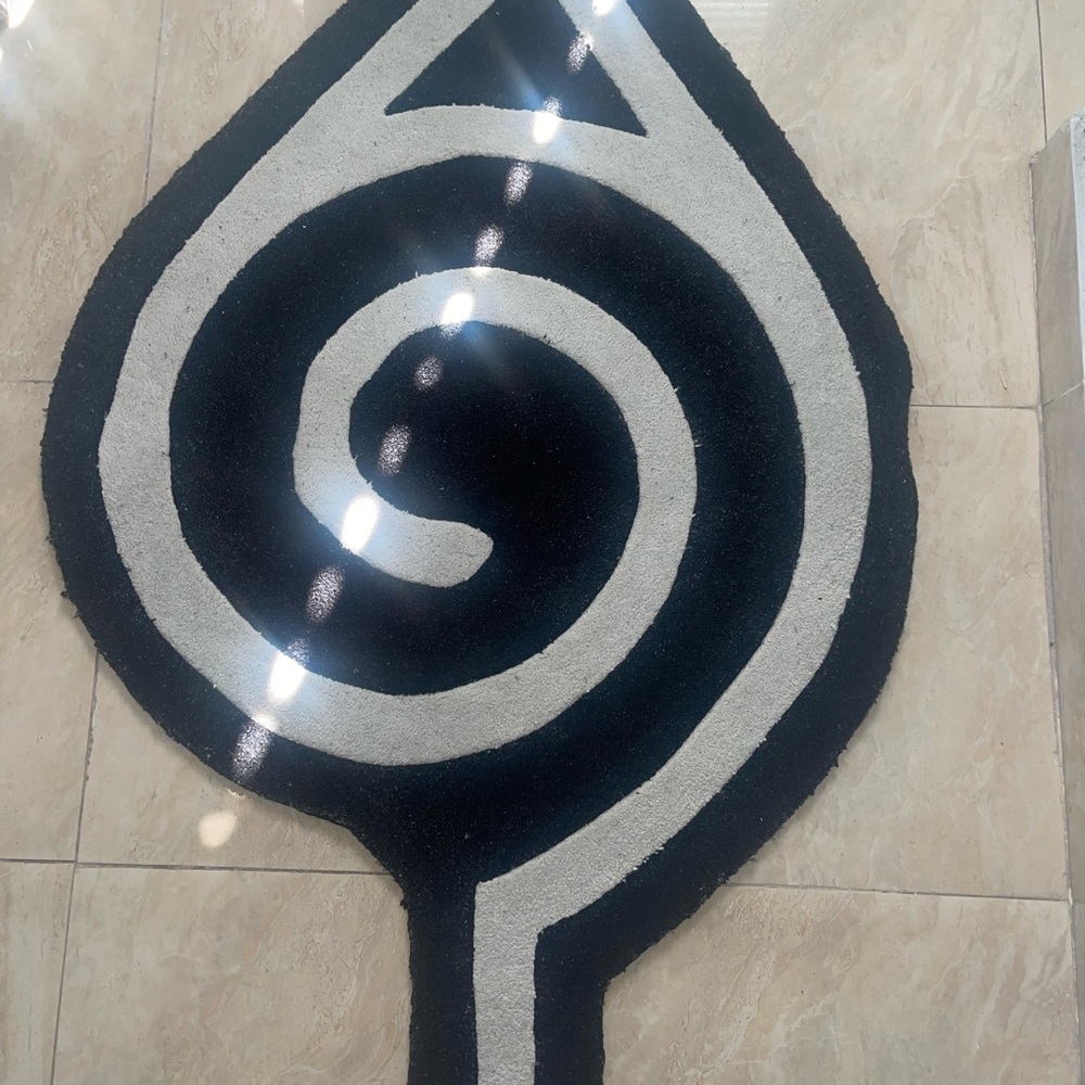 Hypland Naruto Leaf Village Black and White Spiral Wall Tapestry
